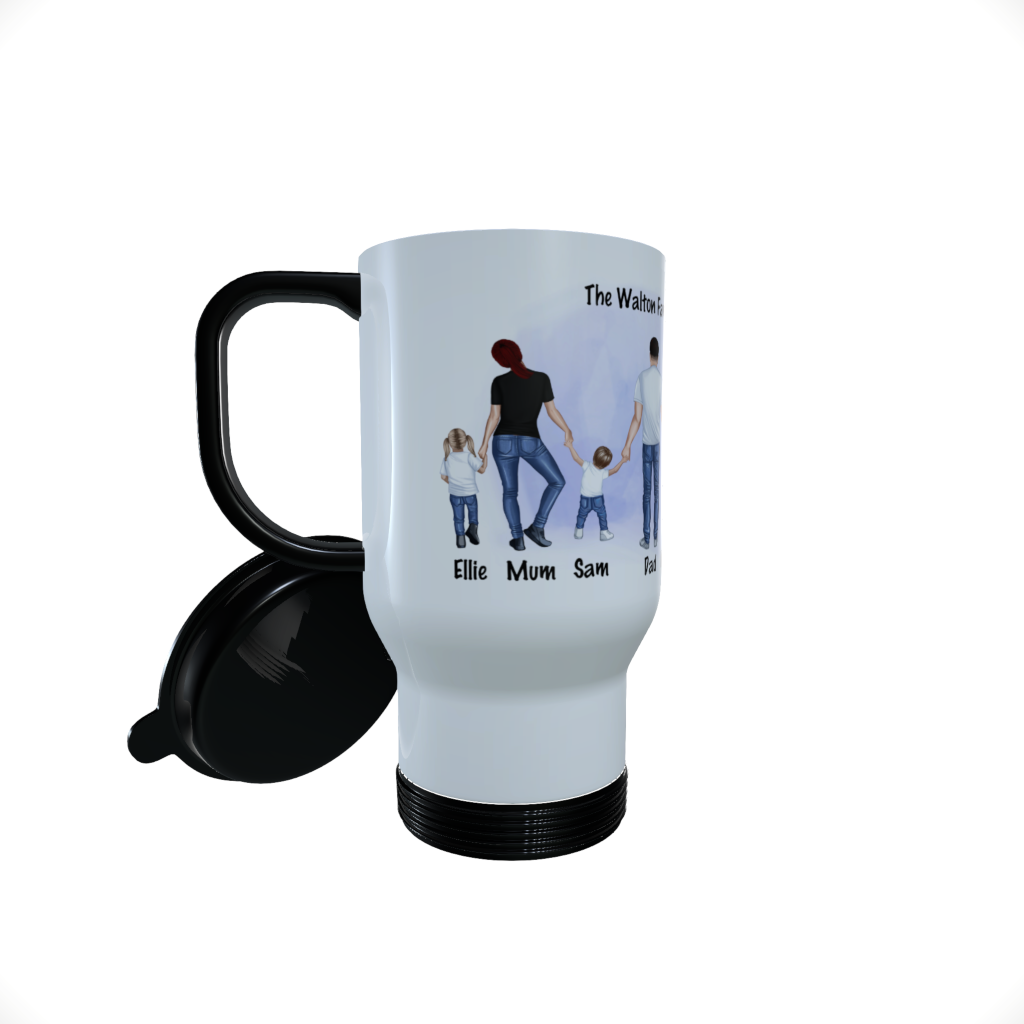 Family Print Travel Mug, Custom Family Travel Mug